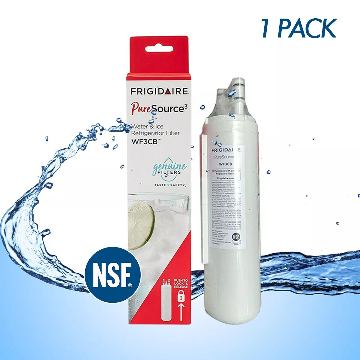 1 PACK Frigidaire WF3CB Puresource 3 Refrigerator Water & Ice Filter New US Ship gallery
