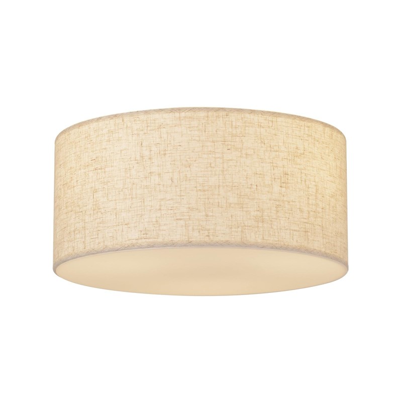 13" Semi Flush Mount Ceiling Light, 3-Light Drum Fixture, Linen Shade, Modern Ho gallery
