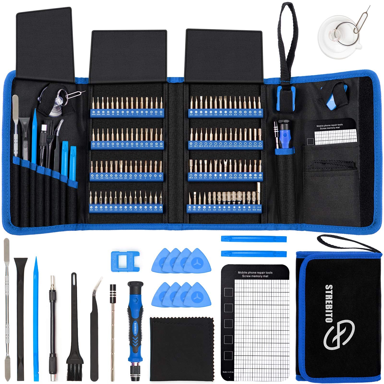 STREBITO Electronics Precision Screwdriver Sets 142-Piece with 120 Bits Magnetic gallery
