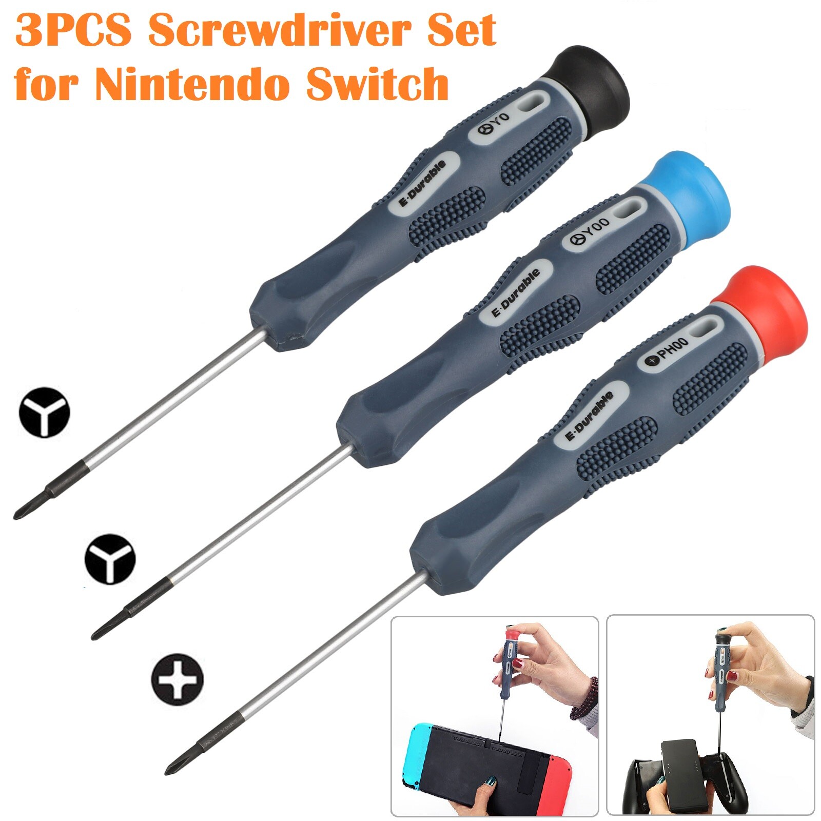3PCS Triwing Screwdriver Repair Tool Set Y0 Y00 PH00 for Nintendo Switch Joy-Con gallery