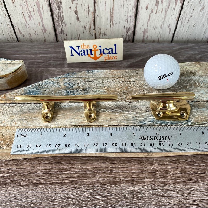 Solid Brass Cleats - Nautical Wall Hooks - Marine Boat Dock Chock - Coat Hanger gallery