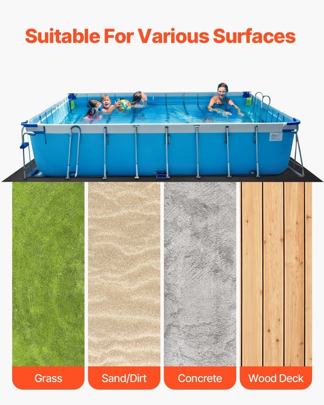 Rectangle Pool Liner Pad, 16 x 32 ft Pool Liner Pad for Above Ground Swimming Po gallery
