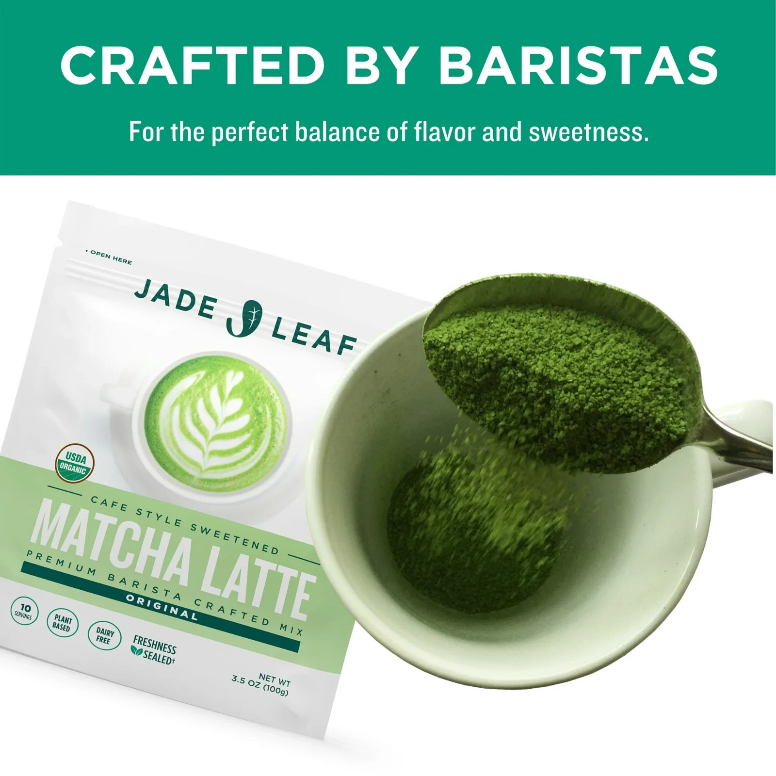 Jade Leaf Matcha, Organic Japanese Matcha Latte Mix, Powdered Tea, 3.5 Oz gallery