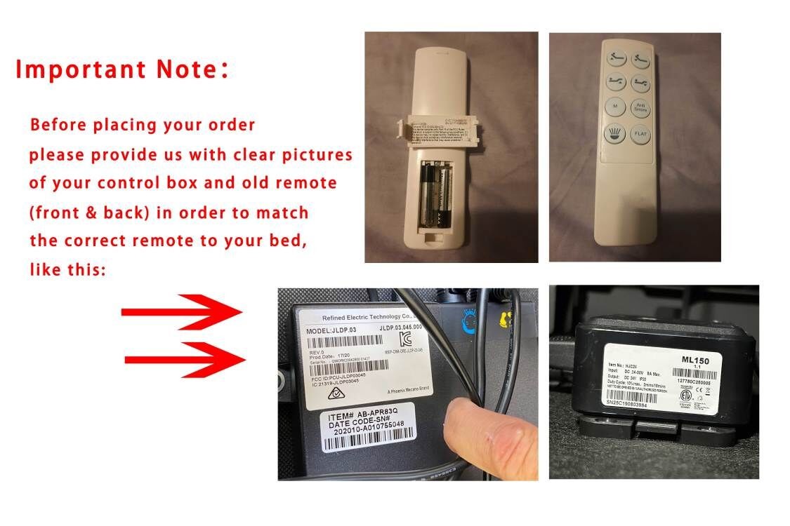 Remote Control for Okin RF151A 80678 Serial-No. : E2023204 0323 Control Box Bed gallery