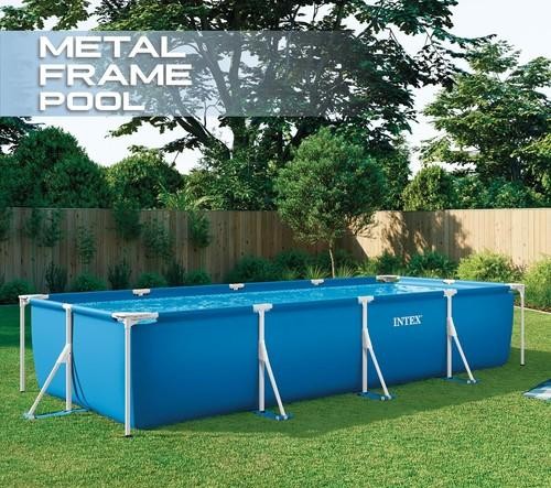 Above Ground Pool, 14'9"x7'3"x33" Rect w/ 530 GPH Pump, Steel Frame gallery