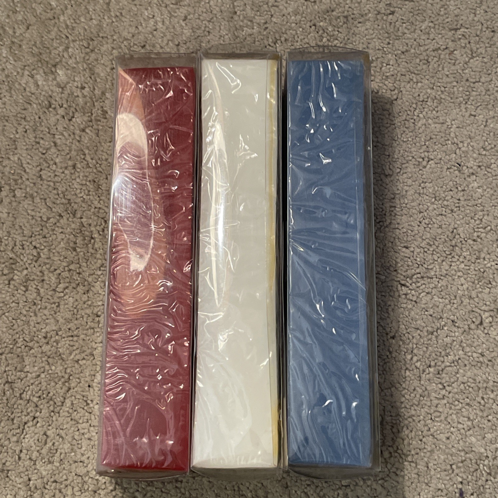 NIB Nordstrom 5-wick Eggshell, Red, Blue Color 10 X 2 X 2in Rectangular Candle gallery