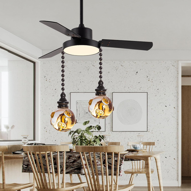 Crystal Ceiling Fan Pull Chains Hanging Amber Point Pendants Prism Pack of 2 gallery
