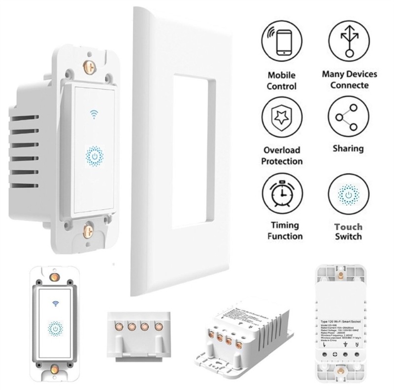 Smart Wifi Light Switch 2-Pack Works with Alexa Google Home Android IOS IFTTT gallery