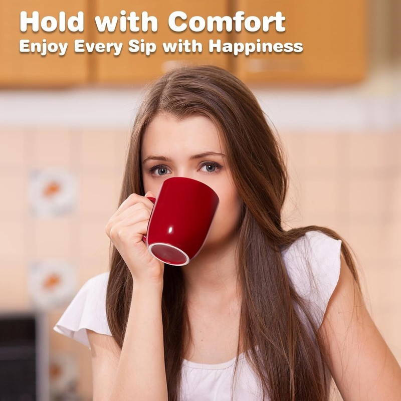 Traditional 16oz Red Coffee Mug - Dishwasher & Microwave Safe for Everyday Use gallery