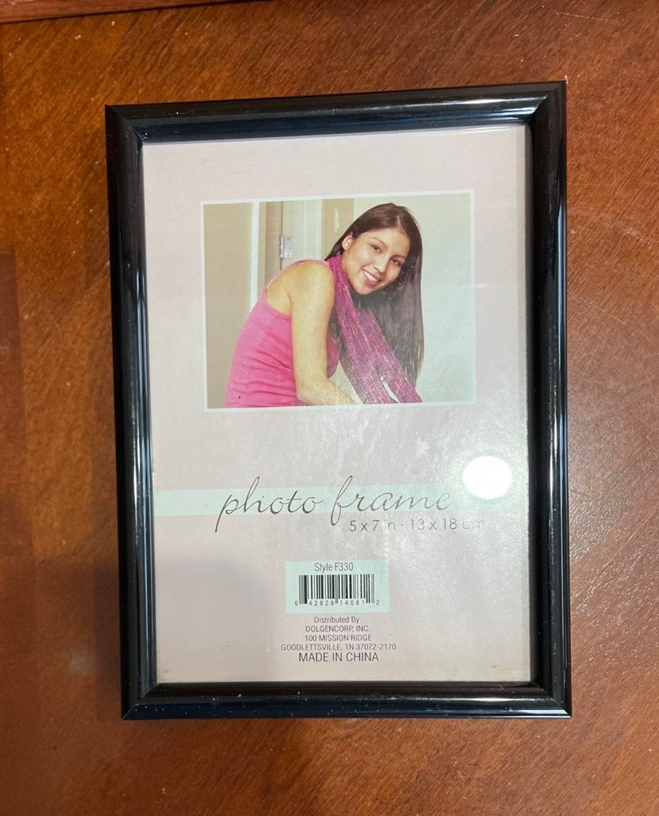Black 5x7 Photo Frame * Portrait or Landscape * Tabletop or Wall Display gallery