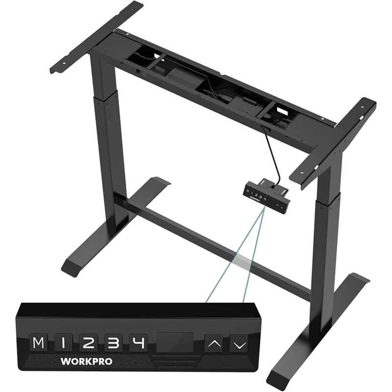 WORKPRO 48in Electric Standing Desk Adjustable Workbench Wooden Top 500 LBS Load gallery