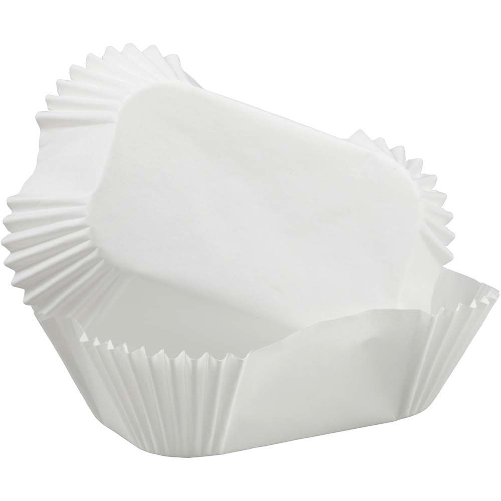 Wilton 50-Count White Petite Loaf Baking Cups, 3 ¼ x 2 Inches (12-Pack) gallery