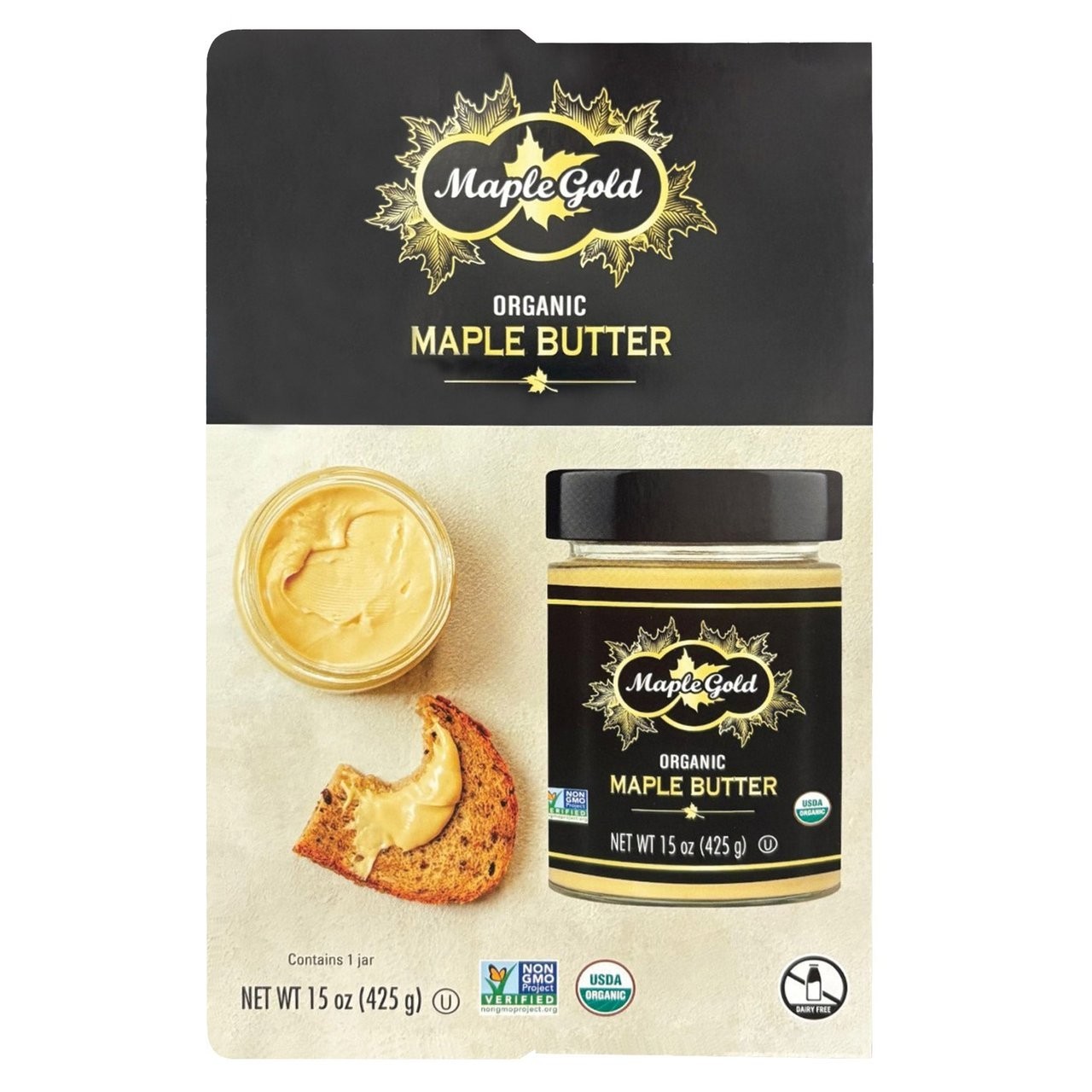 2-PACK Maple Gold 100% Organic Maple Butter, 15 Ounces each box gallery