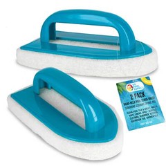 2 U.S. Pool Supply Pool Scrub Brushes – Scrubbing Pads, Clean Tile Scrubber