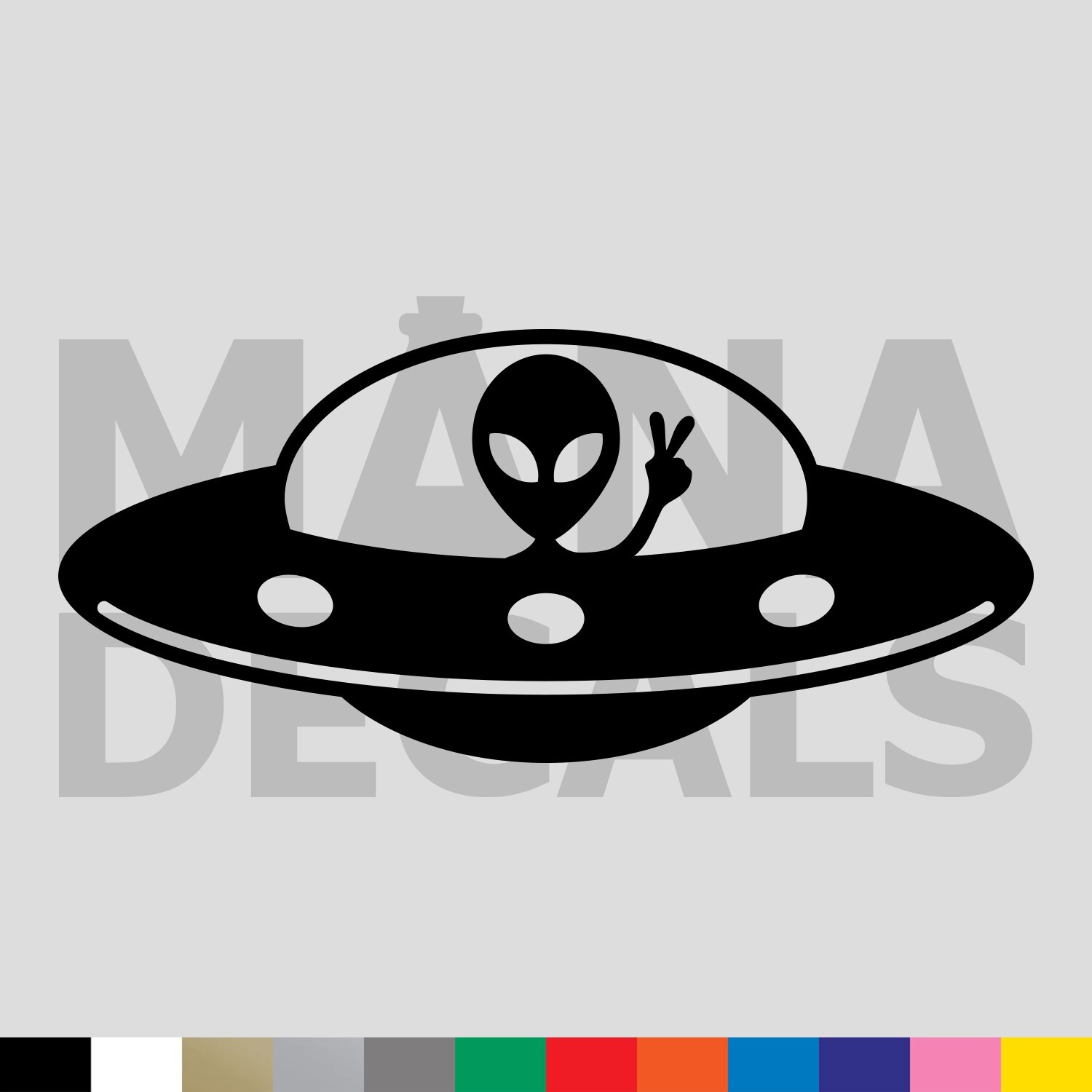 UFO Alien Vinyl Die Cut Decal Sticker - ET Extraterrestrial gallery