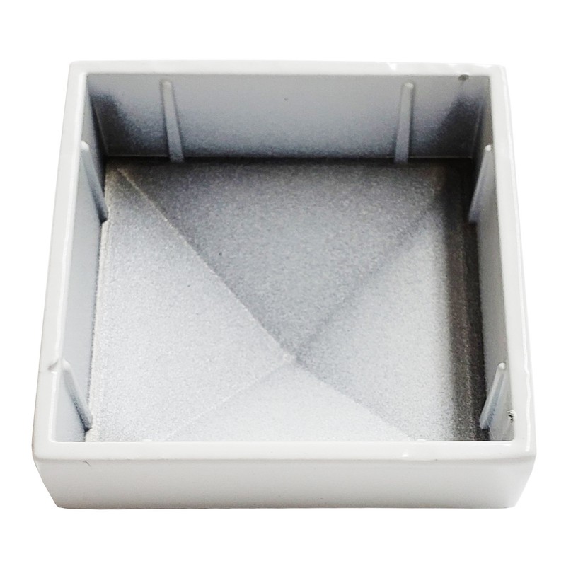 2" x 2" Decorex Hardware Aluminium Pyramid Post Cap for Metal Posts - White gallery