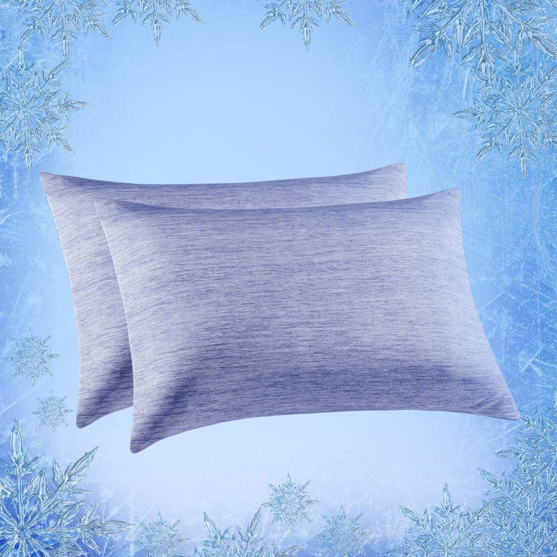 Blue Cooling Blanket & Pillow Cases Set - 59"x79" + 20"x26" Standard Size gallery