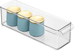 iDesign Stackable Fridge Storage Bin with Handle – Ideal for Fridge and Freezer,