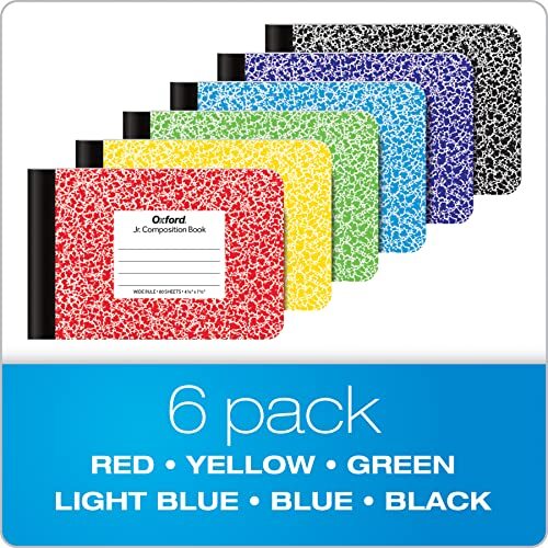 Jr. Composition Notebooks, Half Size, 4-7/8 x 7-1/2 Inches, Wide Ruled Paper, gallery