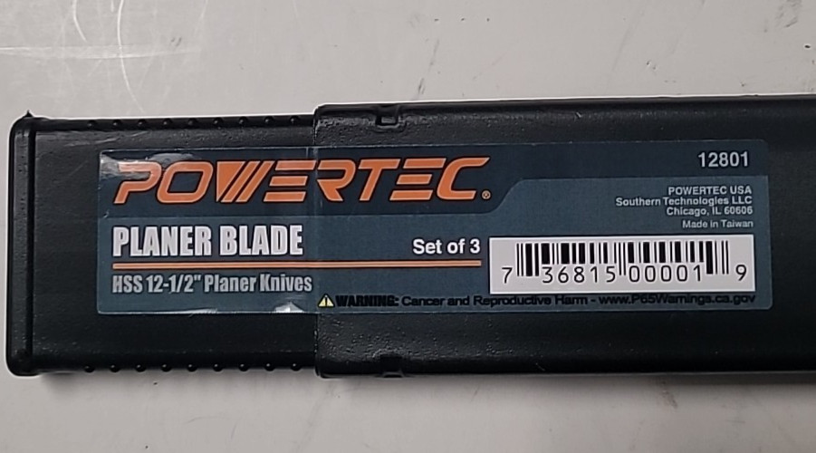 Powertec 12-1/2 Inch Planer Blades 12801, 3 Pack gallery