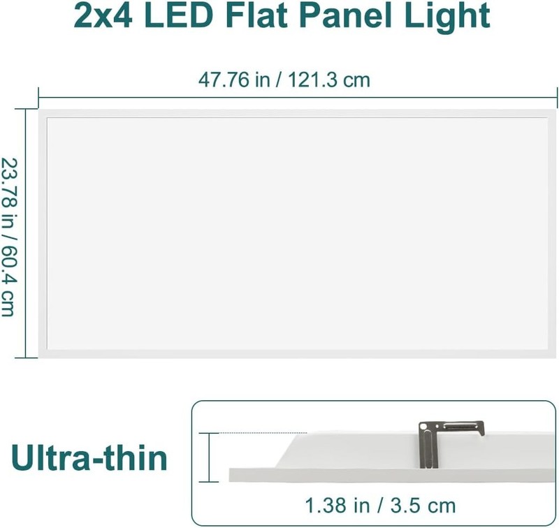 kadision 2x4 LED Flat Panel Light 5000K/4000K/3500K 60W 50W 40W 30W 25W gallery