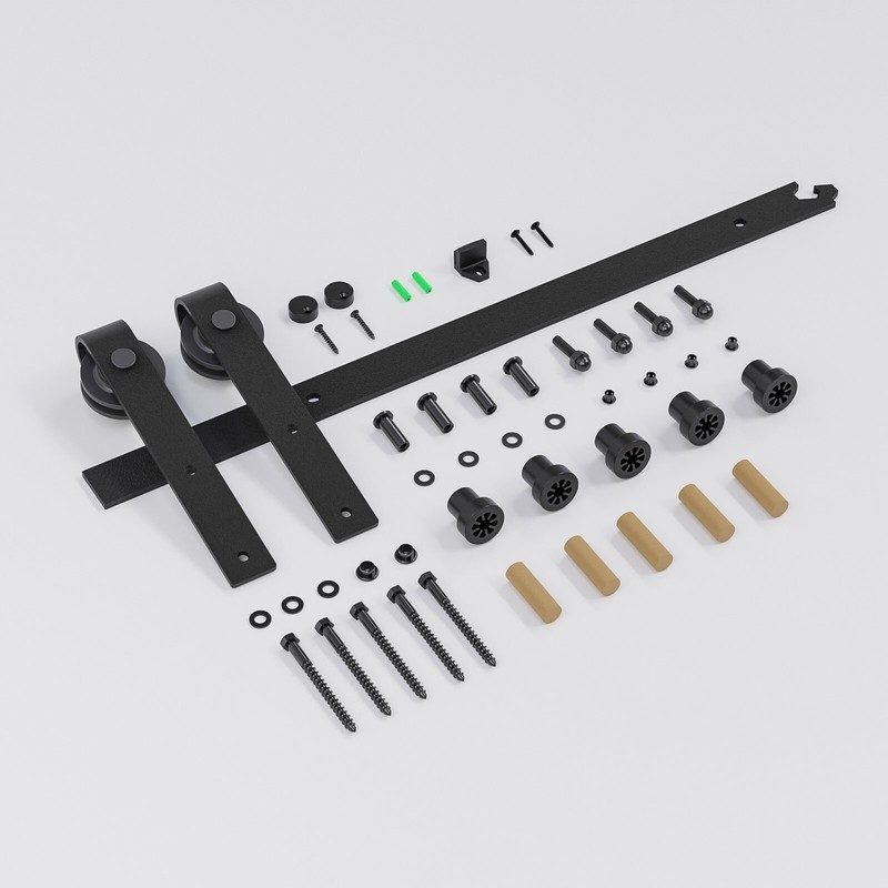 4-16FT Sliding Barn Door Hardware Closet Track Kit Single/Double/Bypass 2 Doors gallery