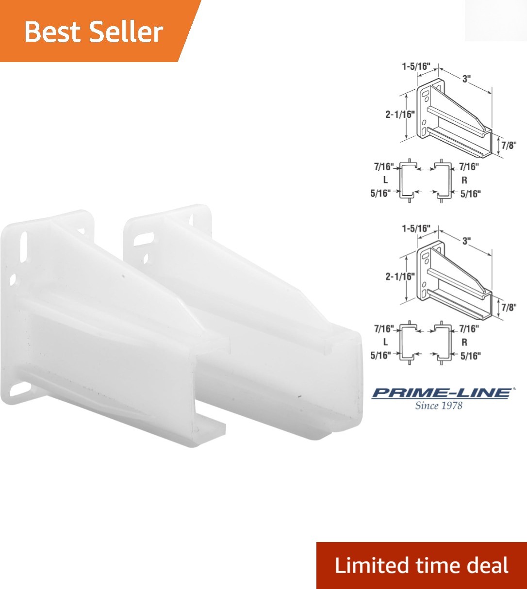 75 lb Capacity Drawer Track Back Plates – Strong Support for Side Mounted Glides gallery