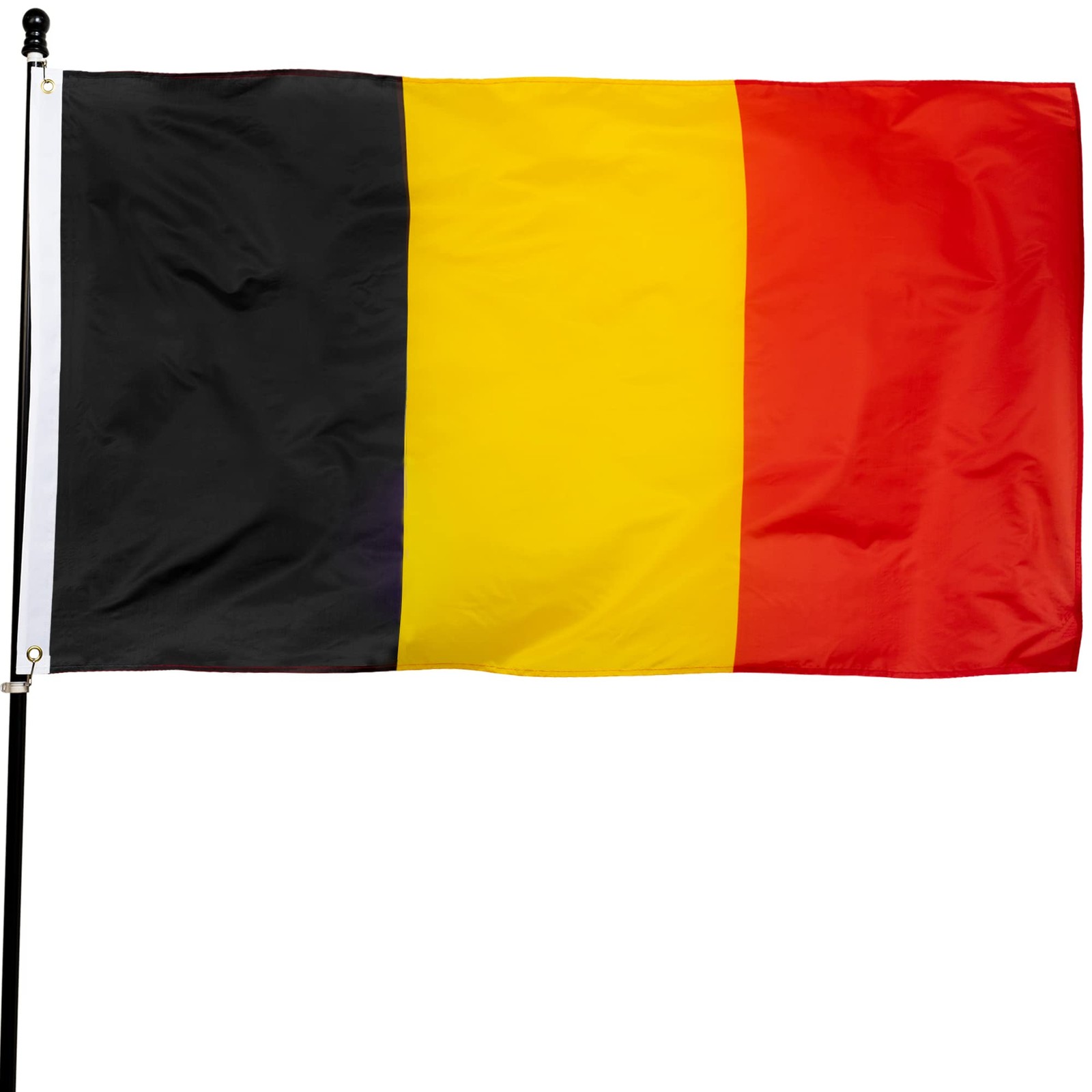 DANF Belgium Flag 3x5 Ft Thick Polyester, Fade Resistant, Brass Grommets, Canvas gallery