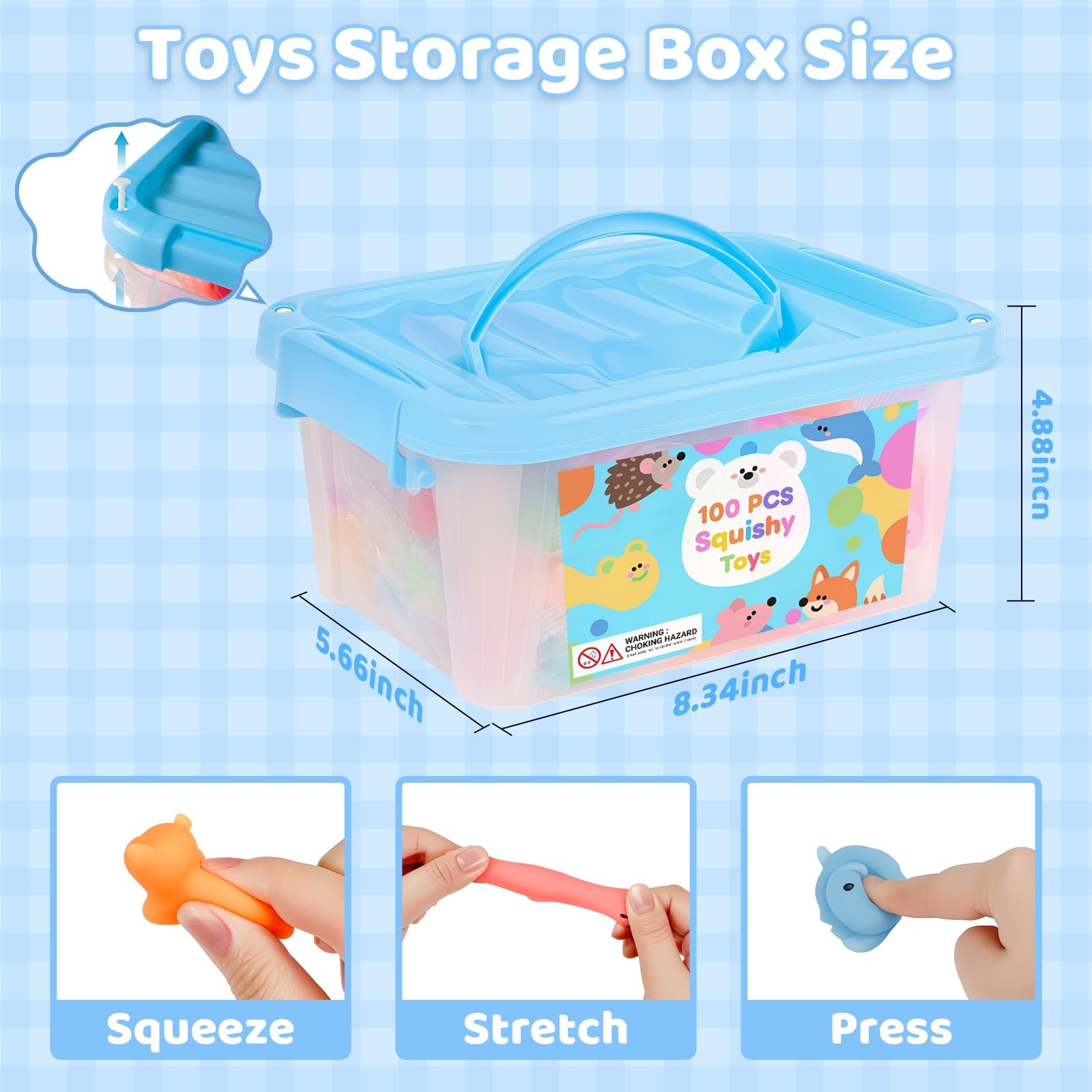 100 Pcs Party Favors & Squishy Fidget Toys Bulk for Kids 4-12 Sensory Stress gallery