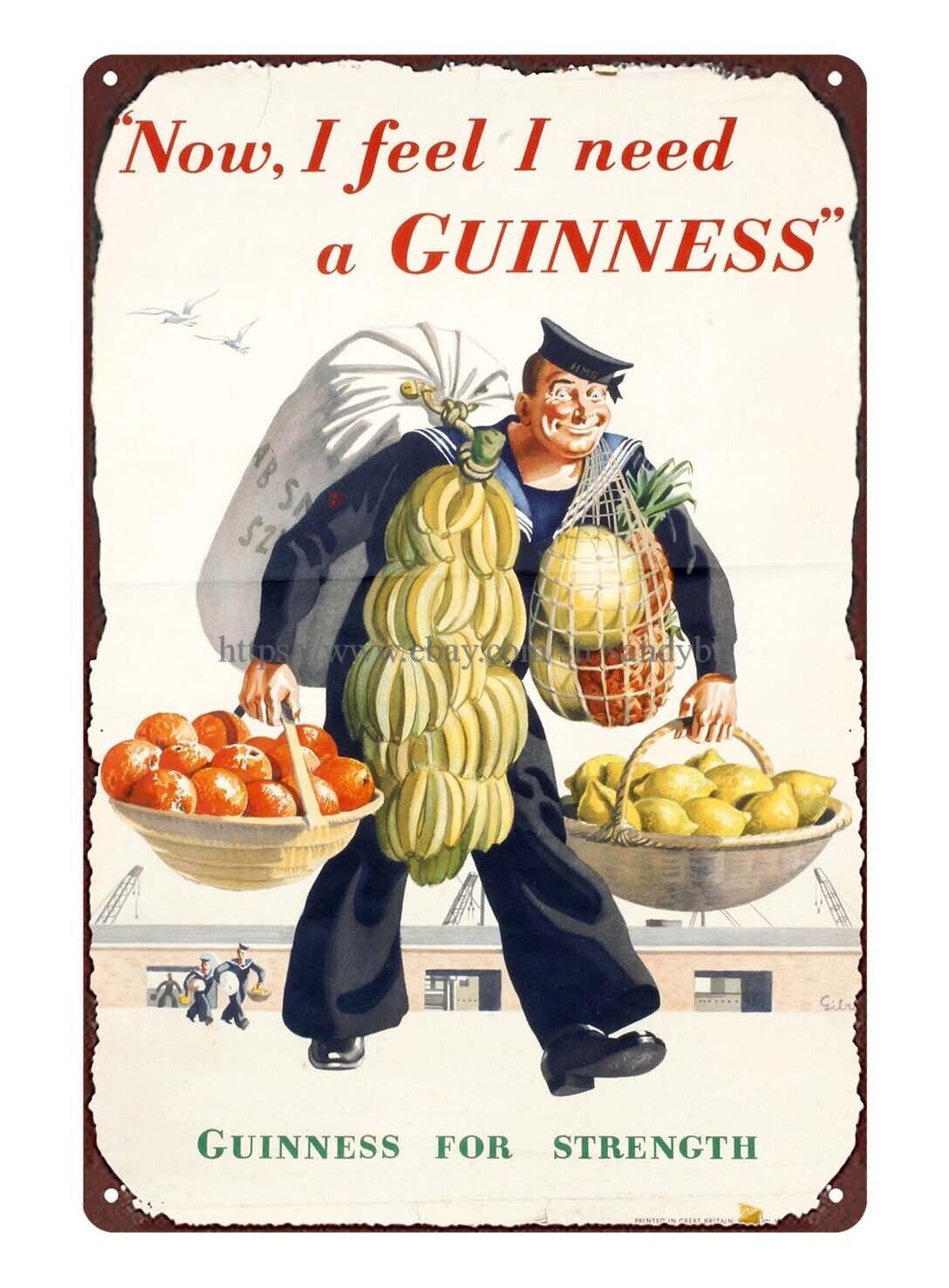 bar pub Irish stout for strength armedforce soilder fruits beer pub bar tin sign gallery
