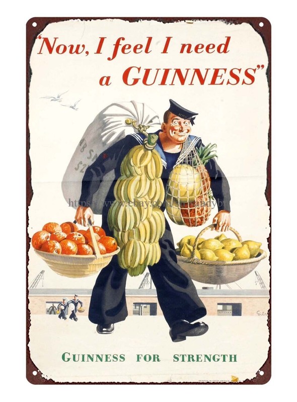 bar pub Irish stout for strength armedforce soilder fruits beer pub bar tin sign gallery