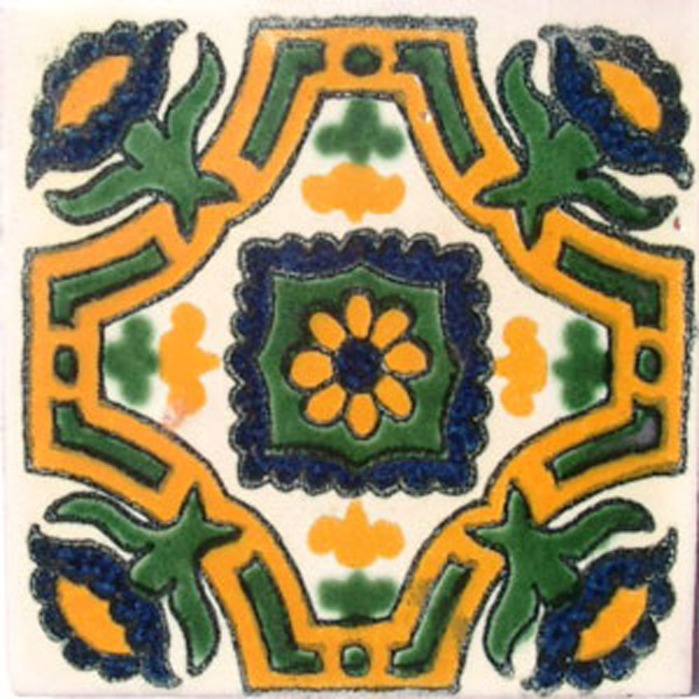 #C042) Mexican Tile sample 4x4 inch, we combine shipping GET WHAT YOU NEED !! gallery