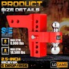LOCAME Adjustable Trailer Hitch Fits 2.5 Inch Receiver 6 Drop Red gallery