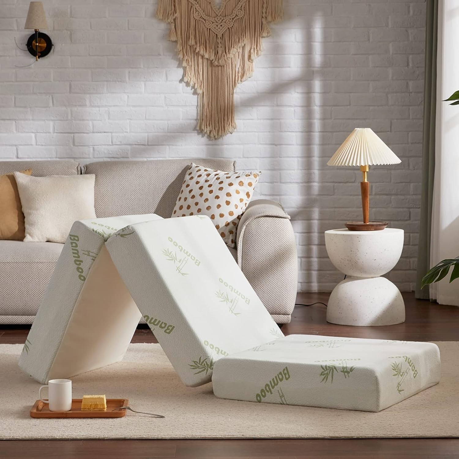 4 Inch Tri-Folding Memory Foam Mattress with Storage Bag, Twin Size 75"x38" gallery