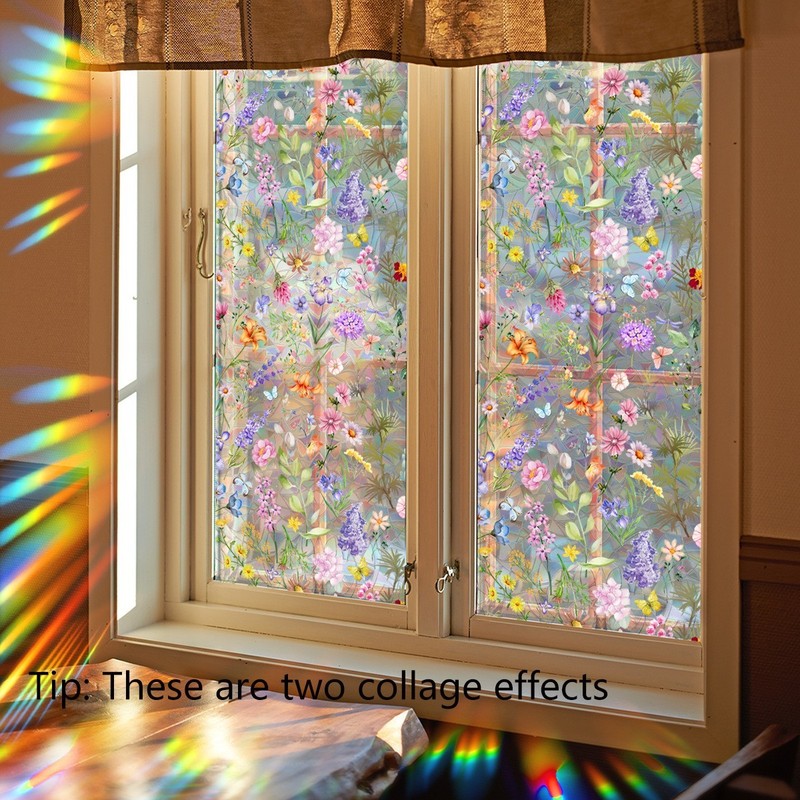 17.72 x 39.37 in Daisy Pattern Window Film for Glass Doors and Mirrors gallery