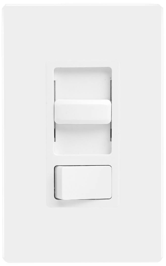 On-Off Wall Switch with Built-In Dimmer Single Pole in White gallery