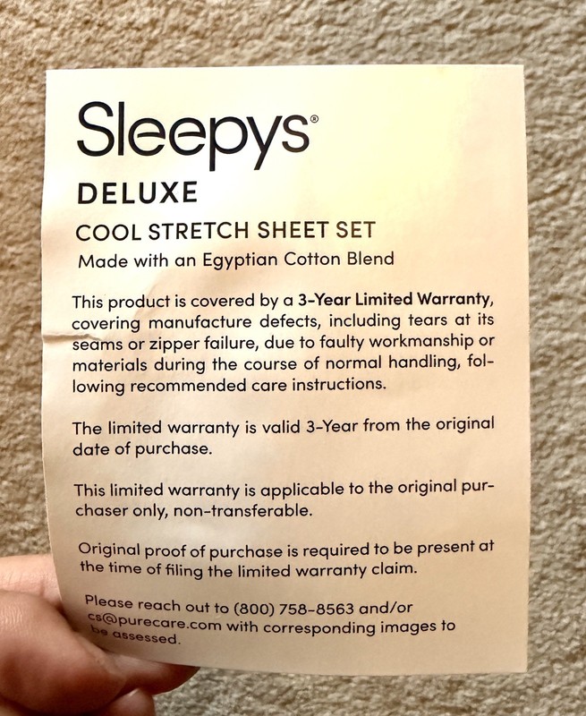 Sleepy’s Deluxe Split King Sheet Set Cool Stretch Egyptian Cotton Tencel EUC gallery