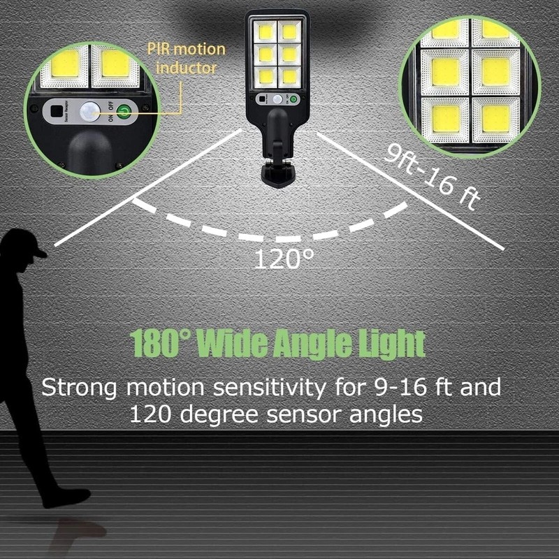 3PCS Outdoor Solar Wall Light LED Motion Sensor Bright Flood Street Lamp 3 Modes gallery