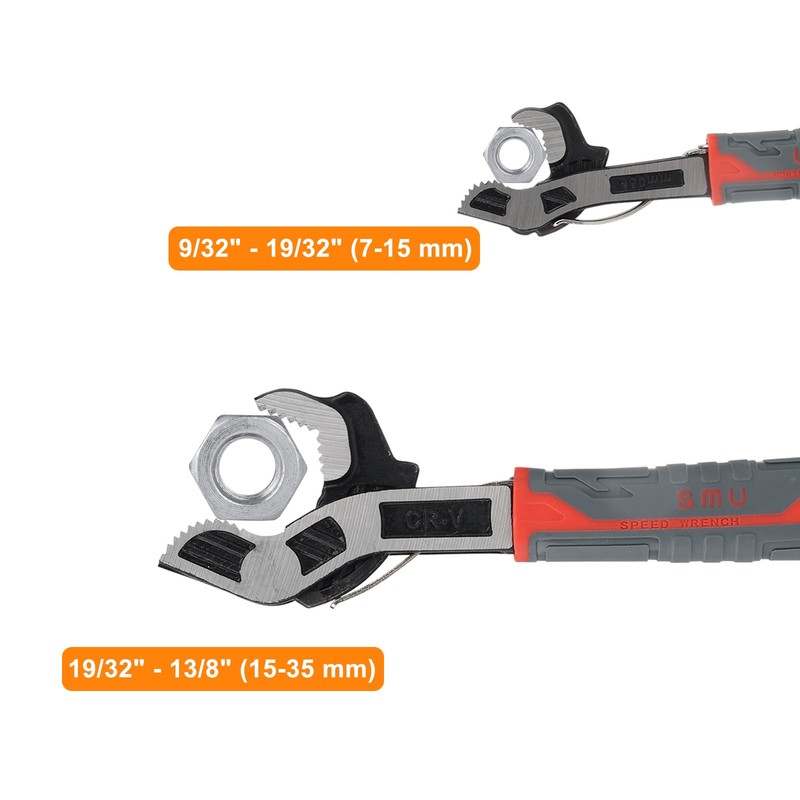 2x Self-locking Pipe Wrench 6"10" Multi-function Plumber Wrench for 7-35mm Pipes gallery