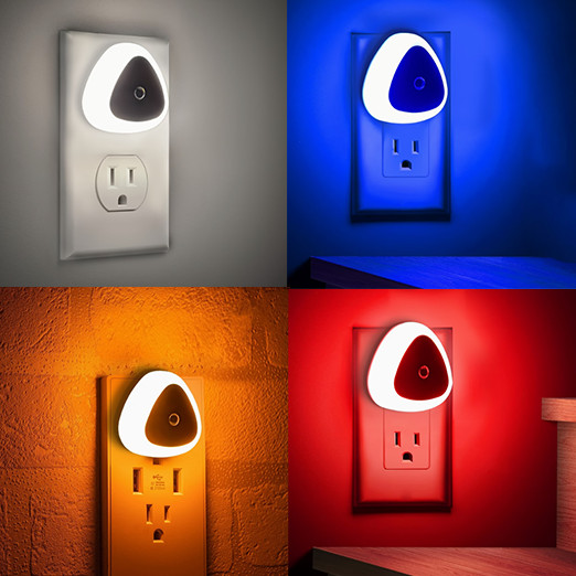4 Pack Plug In Motion Sensor Night Light LED Dusk to Dawn Auto Hallway Bathroom gallery