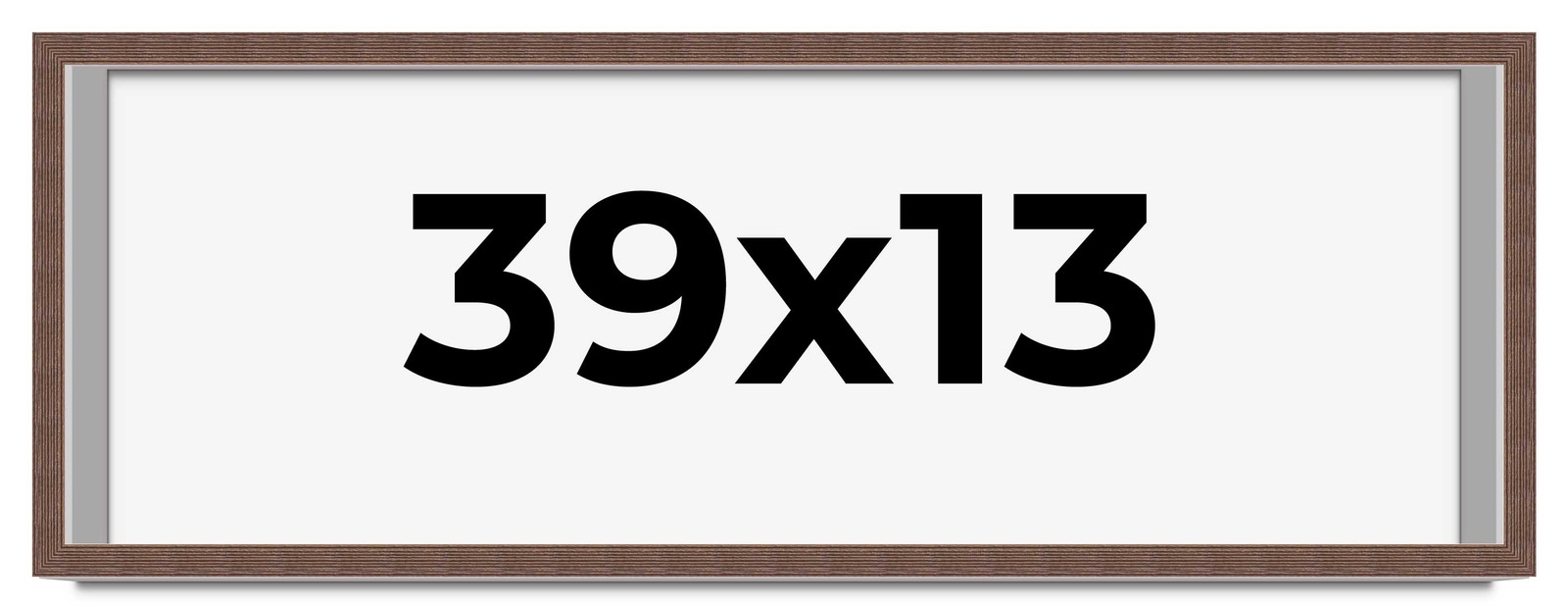 39x13 Shadow Box Frame Brown | 1.125 inches Deep Real Wood Rustic Shadowbox Disp gallery