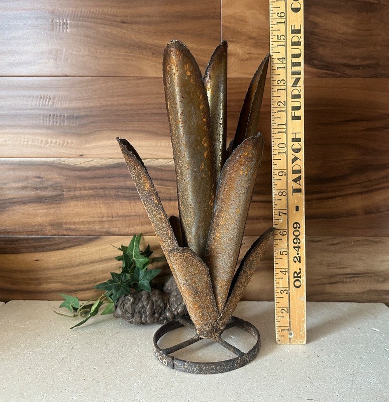 Handcrafted Rustic TINY Metal Agave Metal Yard Art Metal Cactus Rustic Agave gallery