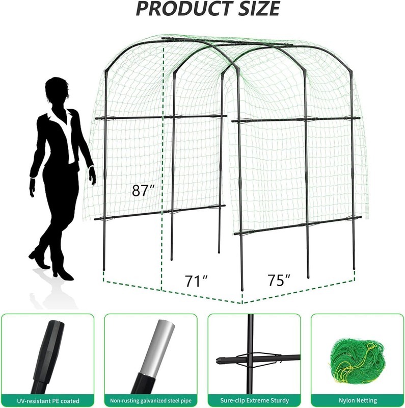 NAIZEA Trellis for Garden Vegetable Trellis Garden Arch Trellis for Climbing gallery