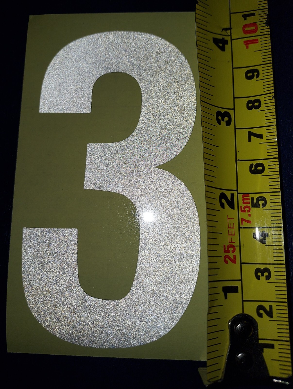 4" SUPER REFLECTIVE Address Sign Mailbox House Number vinyl sticker BOAT - TRUCK gallery