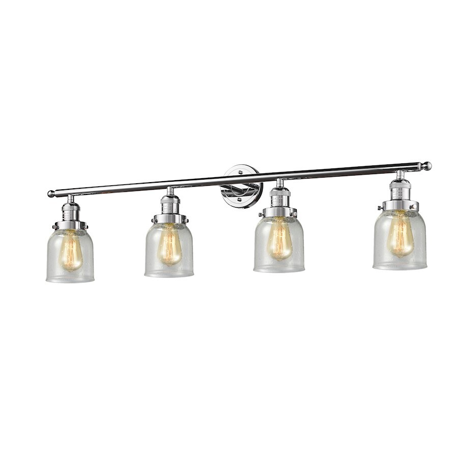Innovations 4 Light Small Bell Bathroom Fixture in Polished Chrome - 215-PC-G54