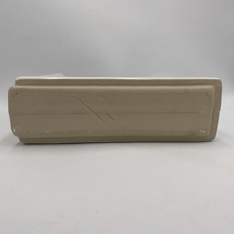 Ceramic Glossy White 9” x 3” Reversible Corner Shower Shelf Thinset Mount Drip B gallery