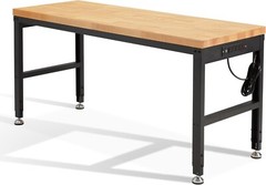 Height Adjustable Workbench 60″x 22″ 2000 Lbs Capacity Heavy-Duty Power Outlets