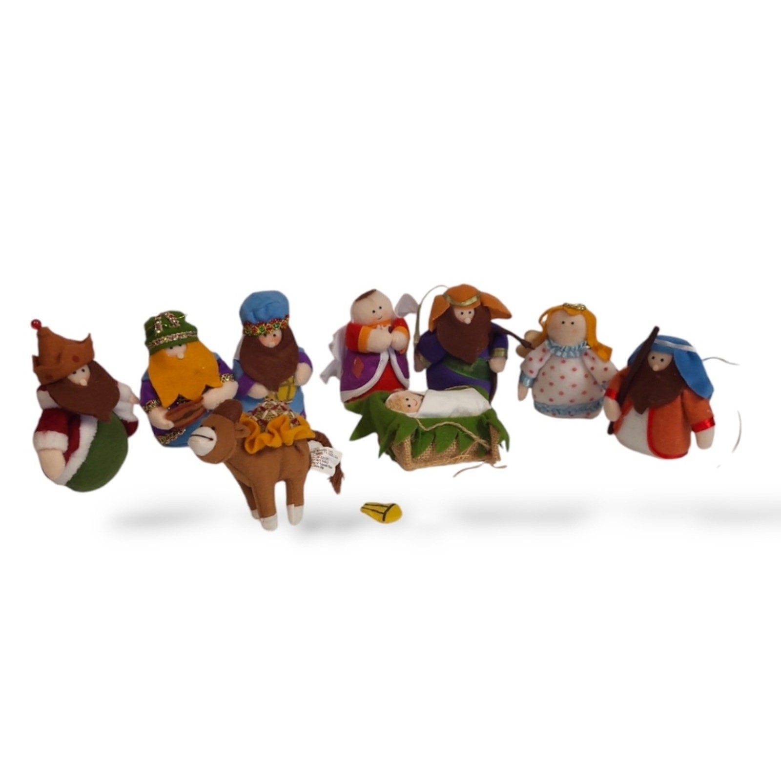 Gemmy Industries Nativity Felted Plush Dolls Childrens 9 piece INCOMPLETE SET gallery