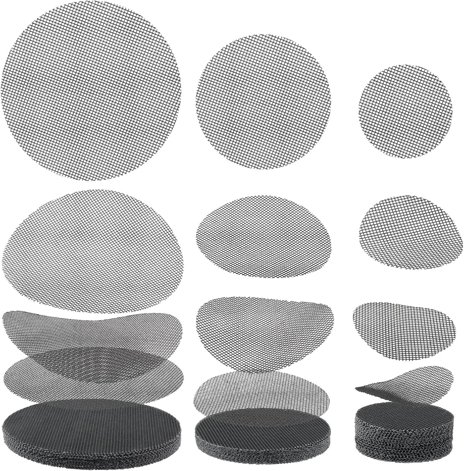 Bonsai Mesh for Plant Pot Drainage Screen 2 3 4 Inch Assorted Sizes, 100 Pcs Pla gallery
