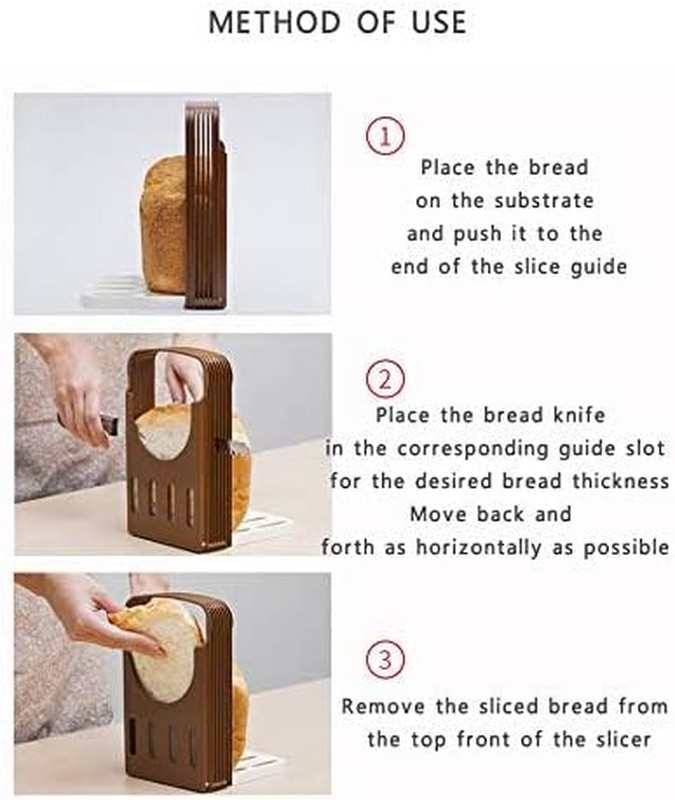 , Foldable Compact Bread Slicing Guide - Bake Slicer Cutter for Homemade Bread, gallery